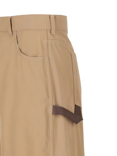 Loewe Men Carpenter Cotton Trousers In Brown