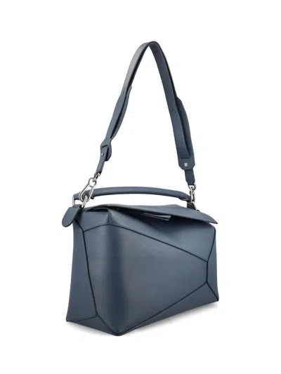 Loewe Puzzle Edge Large Handbag In Blue