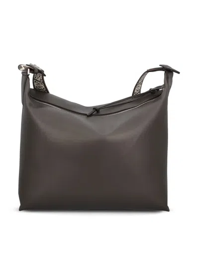 Loewe Cubi Leather Crossbody Bag In Brown