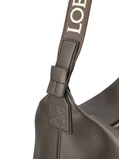 Loewe Cubi Leather Crossbody Bag In Brown