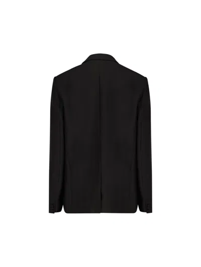 Loewe Black Wool Blend Blazer In Black