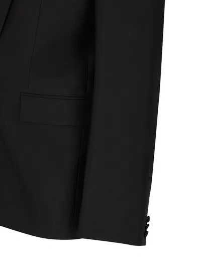Loewe Black Wool Blend Blazer In Black
