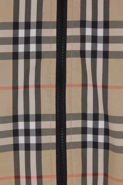 Burberry Printed Polyester Reversible Jacket In Neutral