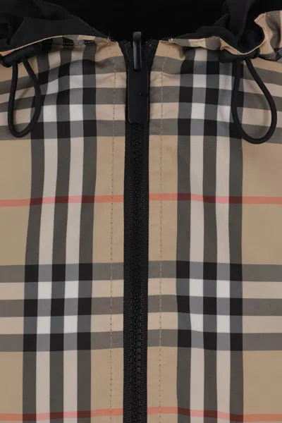 Burberry Printed Polyester Reversible Jacket In Neutral