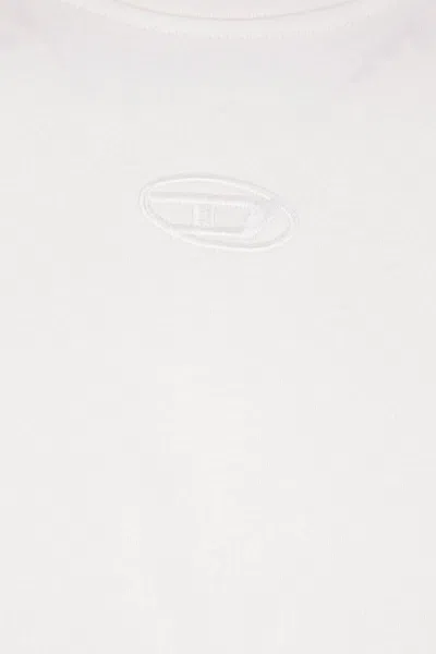 Diesel T-shirt In White Cotton With Logo In White