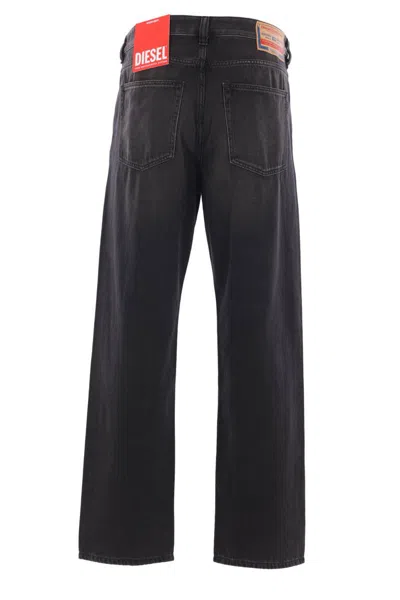 Diesel Logo-patch Jeans In Black
