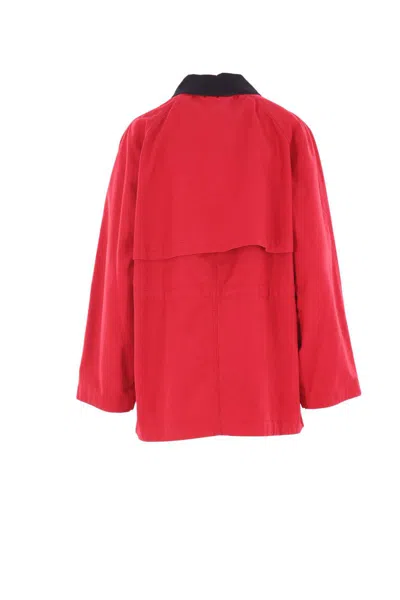 The Row Elodianna Cotton Twill Jacket In Red