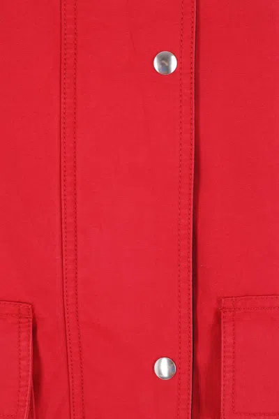The Row Elodianna Cotton Twill Jacket In Red