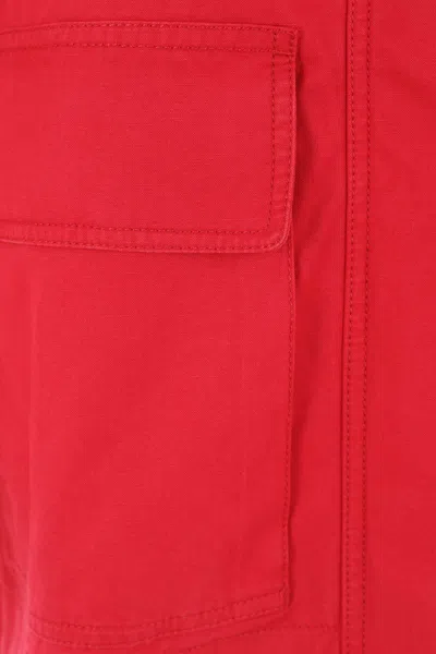 The Row Elodianna Cotton Twill Jacket In Red