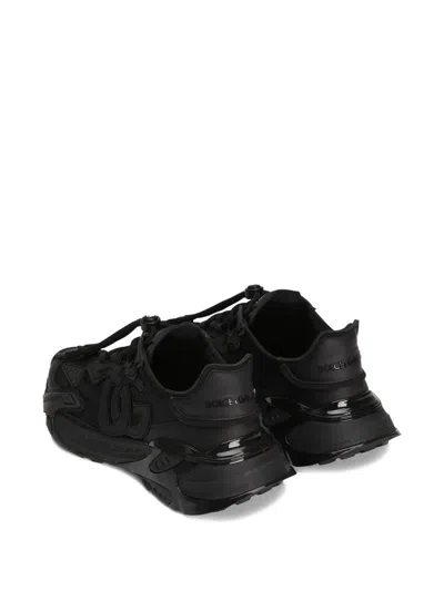 Dolce & Gabbana Daymaster Black Leather Blend Sneakers In Multi