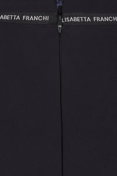 Elisabetta Franchi Skirt High-waisted Back Slit In Blue