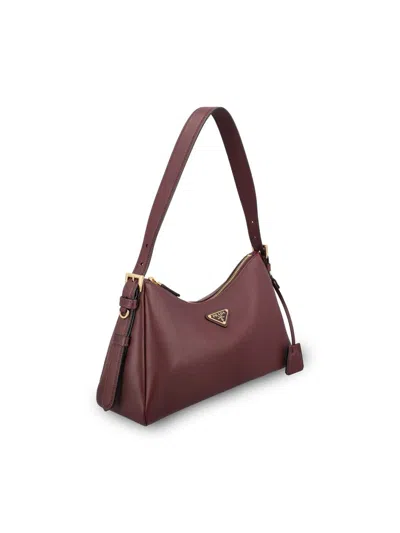 Prada Medium Aimee Shoulder Bag In Leather In Purple