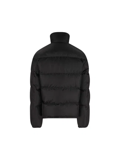 Prada Quilted Nylon Jacket Zip Pockets In Black