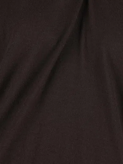 Prada High Collar Short Sleeve Sweater In Brown