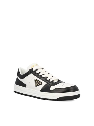 Prada Urban Leather Sneakers Featuring Contrast Panels