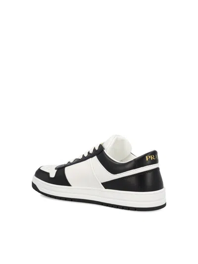 Prada Urban Leather Sneakers Featuring Contrast Panels