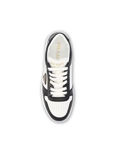 Prada Urban Leather Sneakers Featuring Contrast Panels