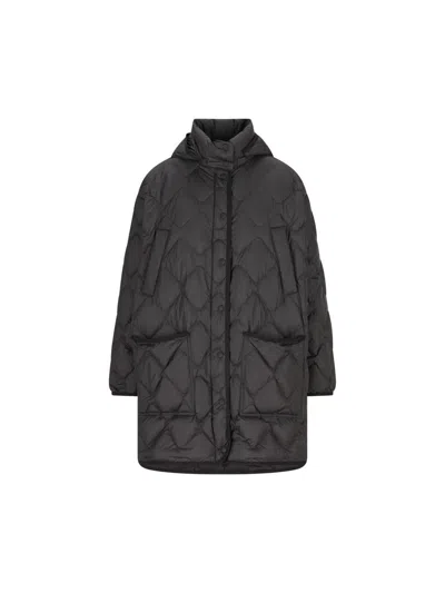 Woolrich Hooded Down Jacket In Black