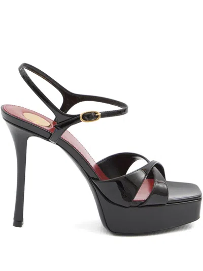 Saint Laurent 110mm Crossover Platform Sandals