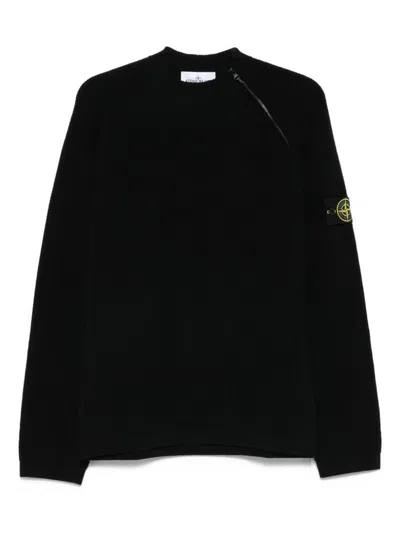 Stone Island Fancy Yarn Crewneck Jumper With Brushed Texture