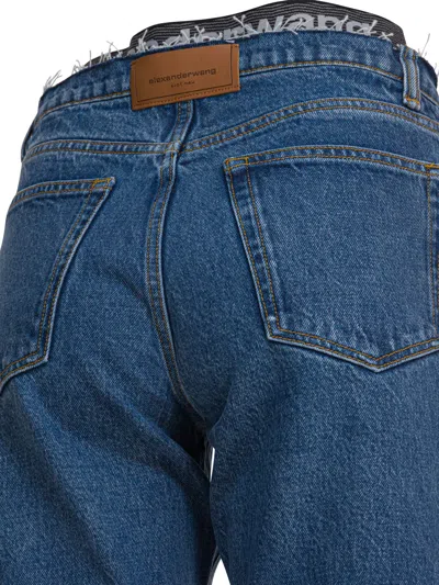 Alexander Wang Pre-styled Ez Jean With Sporty Undie In Blue