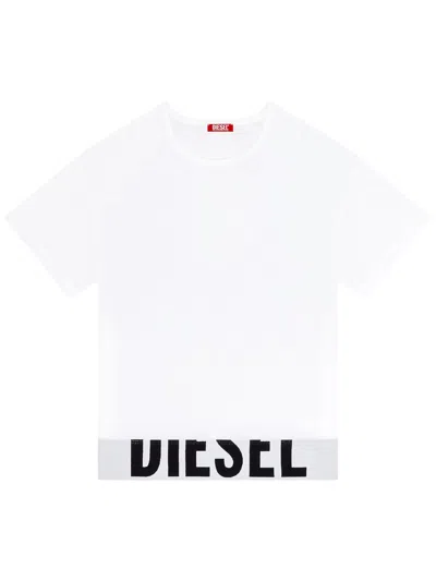 Diesel Uftee Sport Cropped T Shirt In Black