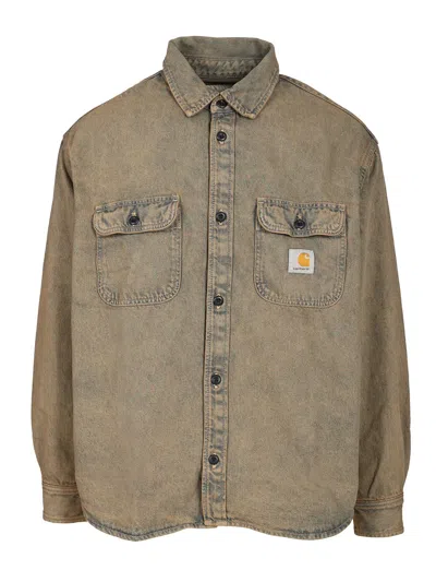 Carhartt Wip Mens Tigan Denim Shirt Jacket In Brown