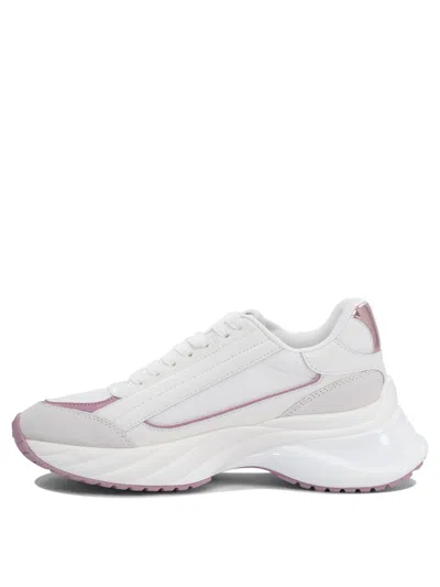 Pinko Ariel Leather And Suede Low-top Sneakers In White