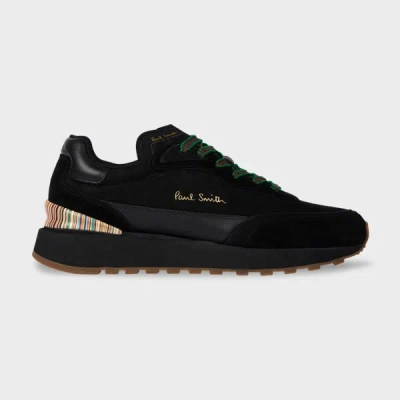 Paul Smith Black Leather 'aston' Trainers In Black