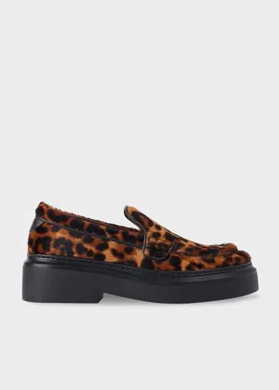 Paul Smith Women's Leather Leopard 'isona' Platform Loafers Multicolour In Animal Print