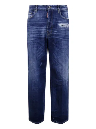 Dsquared2 Classic Five-pocket Jeans With Subtle Fading And Distressing