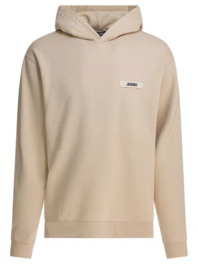 Jacquemus Logo Sweatshirt In Neutral