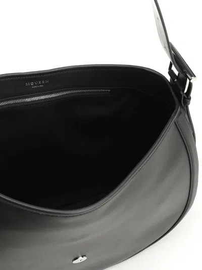 Alexander Mcqueen T-bar Shoulder Leather Bag Shoulder Bags Black