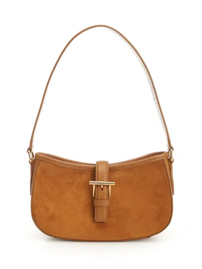 Alexander Mcqueen T-bar Shoulder Mini Suede Bag Shoulder Bags Beige
