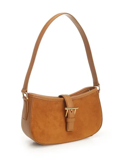 Alexander Mcqueen T-bar Shoulder Mini Suede Bag Shoulder Bags Beige