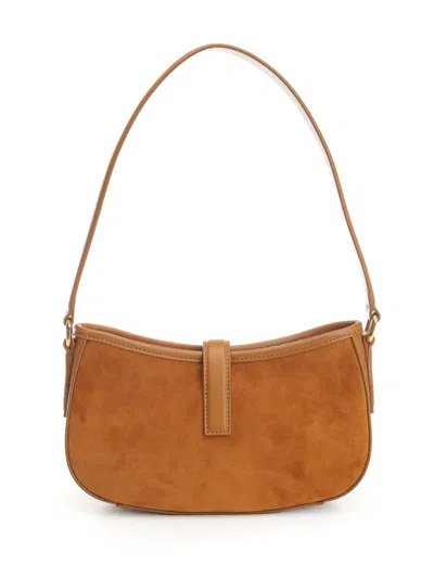 Alexander Mcqueen T-bar Shoulder Mini Suede Bag Shoulder Bags Beige