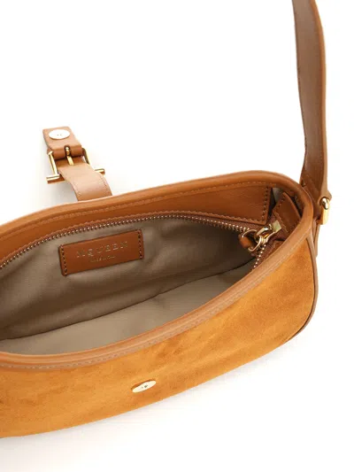 Alexander Mcqueen T-bar Shoulder Mini Suede Bag Shoulder Bags Beige