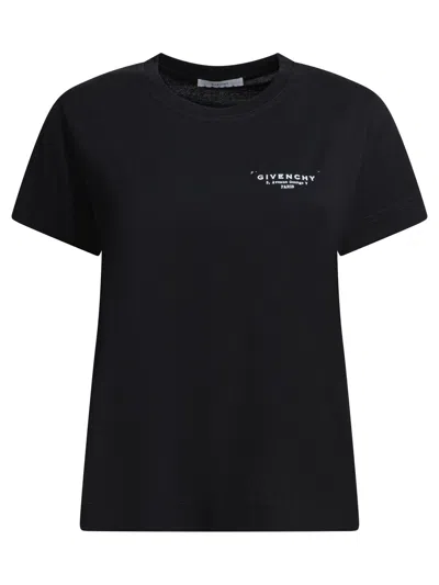 Givenchy Black Cotton Jersey Crewneck T-shirt In Black