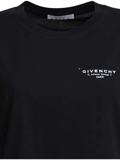 Givenchy Black Cotton Jersey Crewneck T-shirt In Black