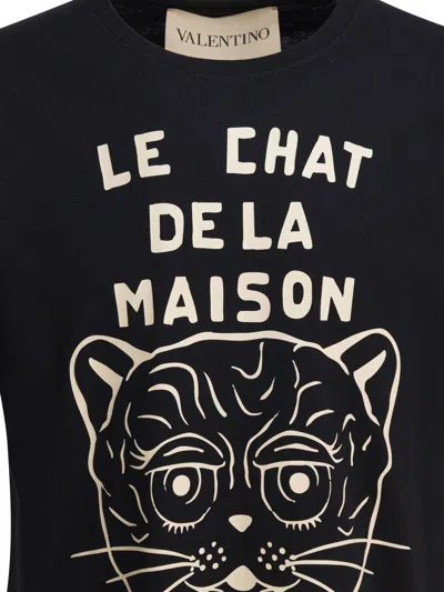 Valentino Garavani T-shirt With Le Chat De La Maison Print