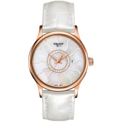 Tissot Women's T-gold White Mop Dial Watch