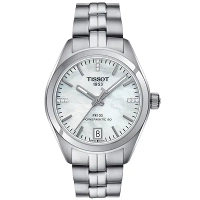 Tissot Women's Pr 100 Powermatic 80 Mother Of Pearl Dial Watch