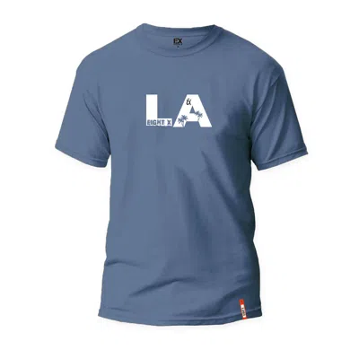 Eight X Men's A Day In La Graphic T-shirt - Blue In Blue