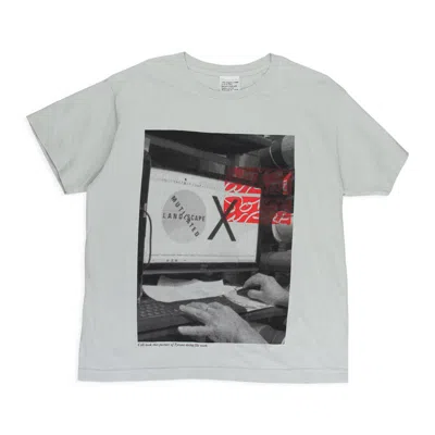 Someware Mutilated Landscape Short Sleeve - Taupe In White