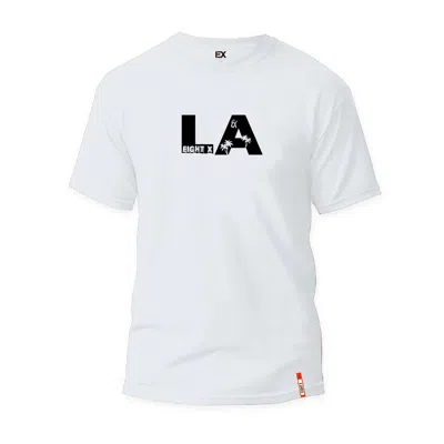Eight X Men's A Day In La Graphic T-shirt - White In White