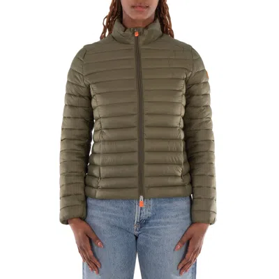 Save The Duck Ladies Green Carly Puffer Jacket In Green