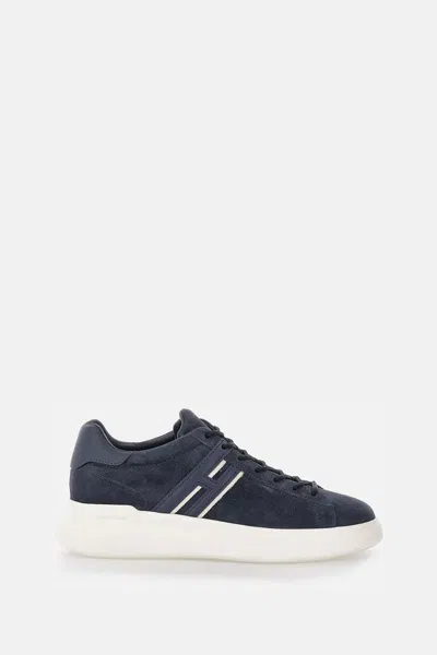 Hogan H580 Lace-up Sneakers With Distinctive Leather Logo In Transparent