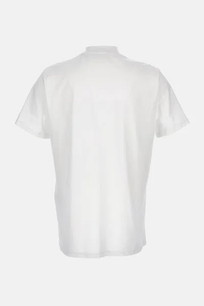 Elisabetta Franchi White Cotton Jersey T-shirt With Necklace Detail In White