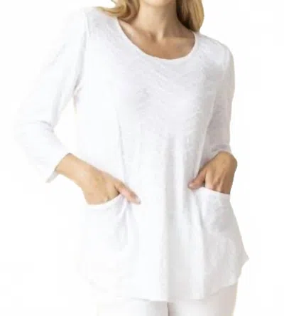 Habitat Women's Cascade Cotton Pocket Tunic In White In White