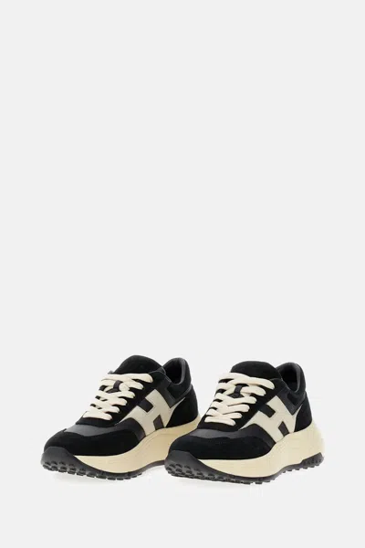 Hogan Suede And Nappa Leather Sneakers With Contrast Panel
